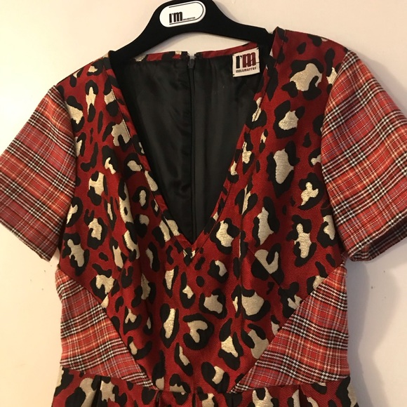 I’m Isola Marras Mixed Pattern Saffron Red Mini Dress - Picture 8 of 16